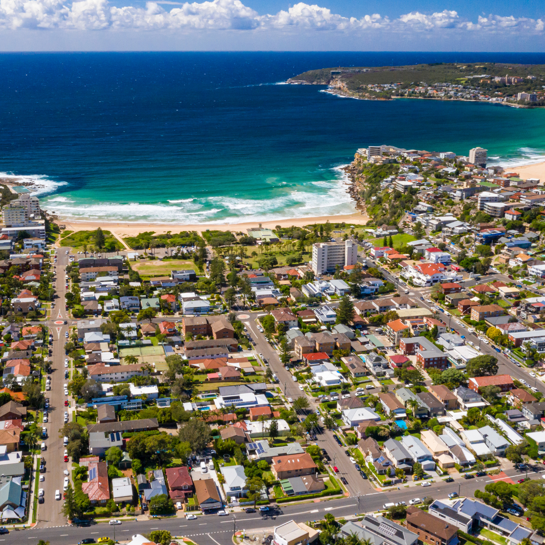 12 Aerial view of Freshwater Beach and suburb on Sydney’s Northern Beaches – ideal for Freshwater property buyers