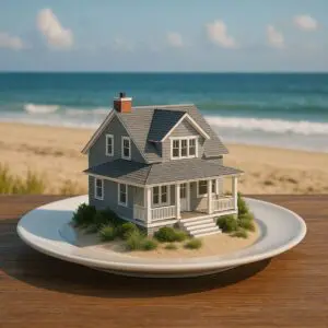 A Northern Beaches home purchased by a northern beaches buyers agent sitting on a plate with the ocean in the background