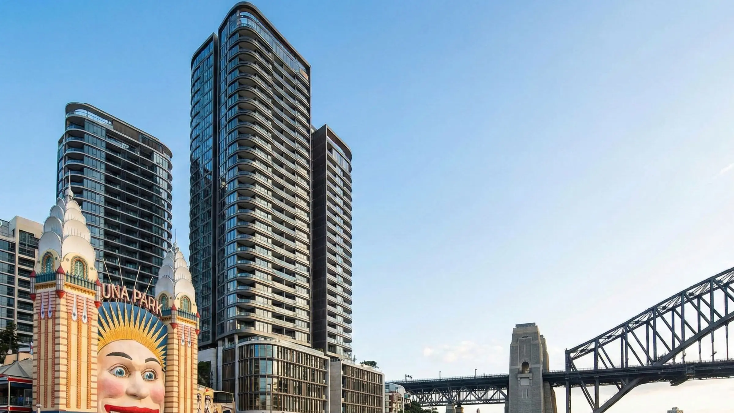 milsons-point-luxury-high-rise-apartments Modern Sydney apartment building exterior representing the Northern Beaches and Upper North Shore property market