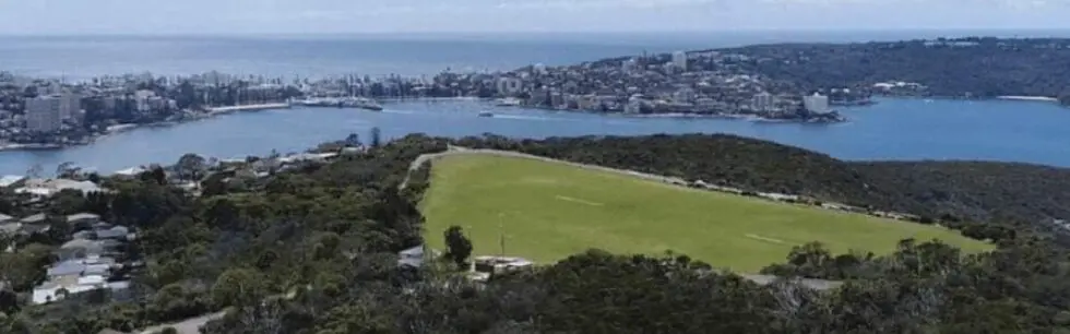 Balgowlah Heights from above, with Manly across North Harbour