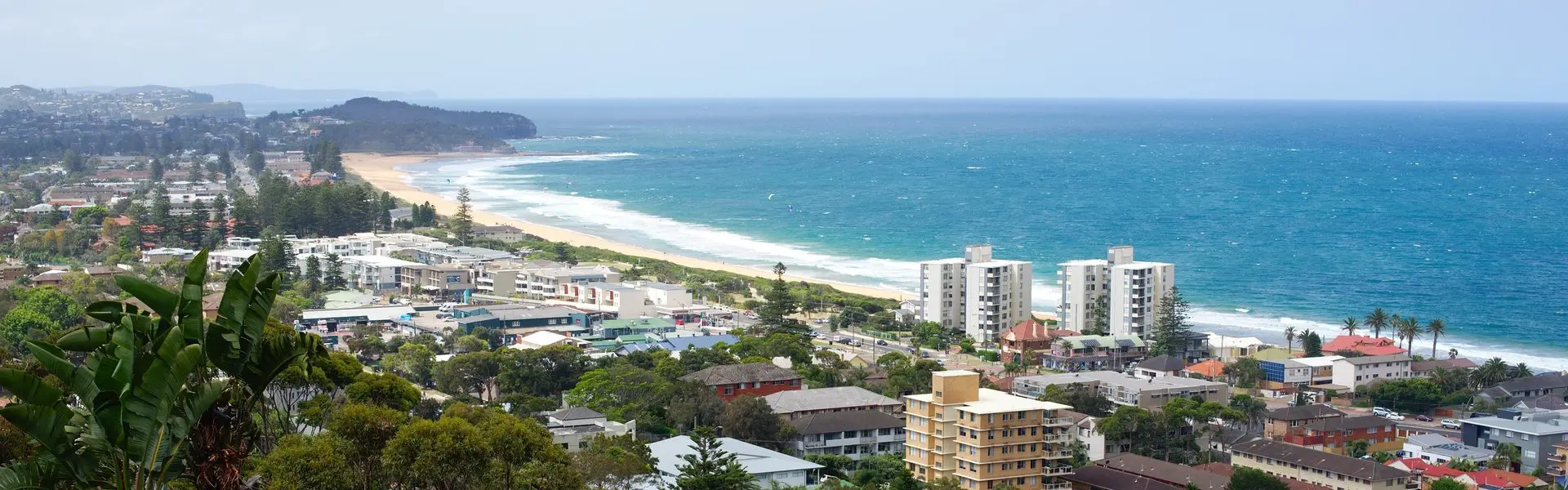 The view from Collaroy Plateau over Collaroy and Narrabeen beaches