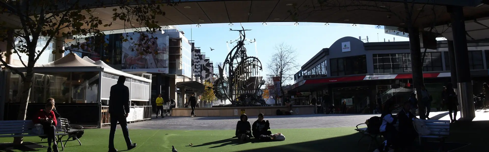 Florence Street mall in the centre of Hornsby