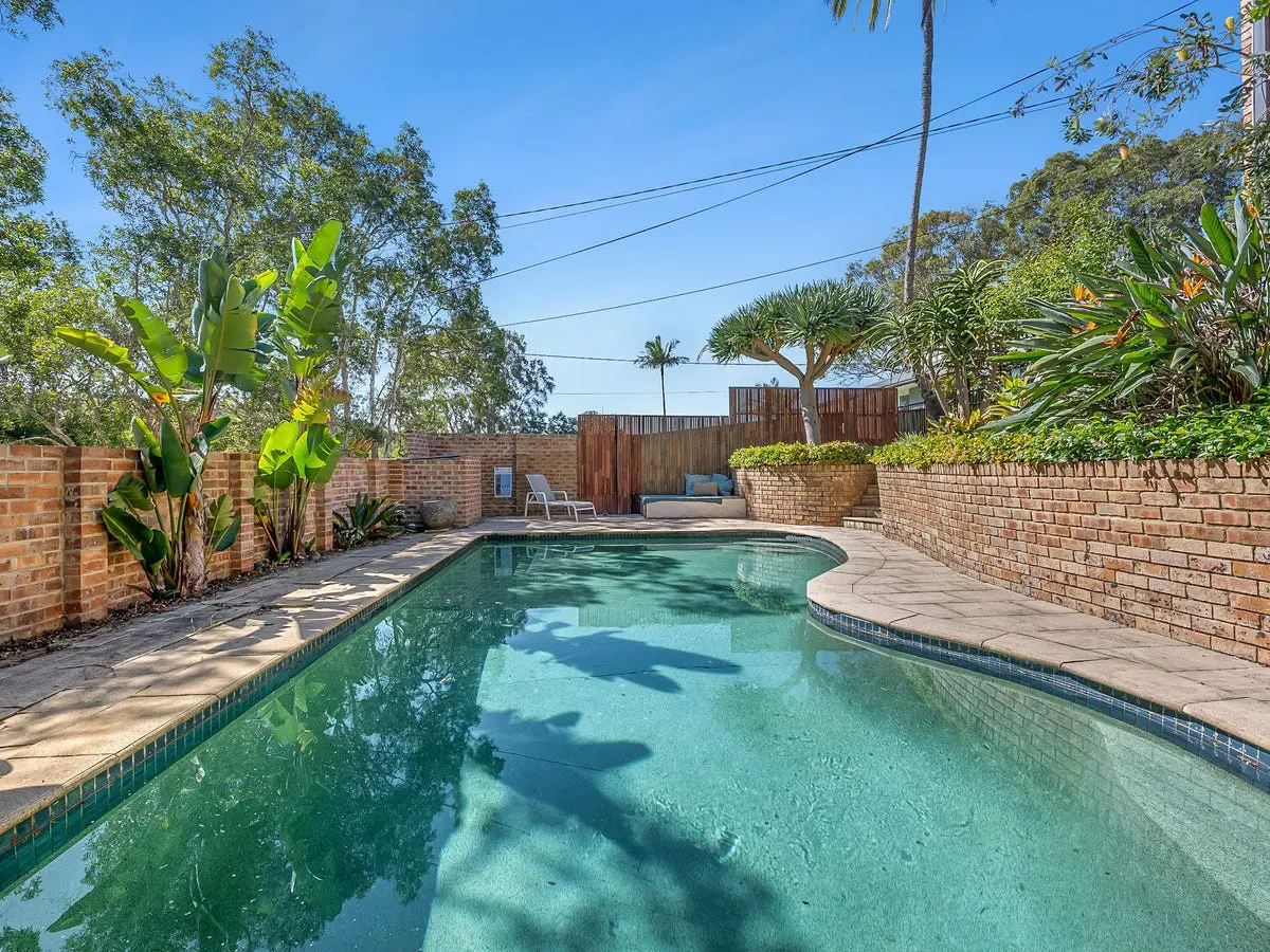 Pool and garden at a family home on Peita Crescent, Mona Vale